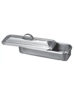Stainless Steel Catheter Instrument Tray With Strap Handle Cover (14 1/8 in x 3 1/8 in x 2 in)