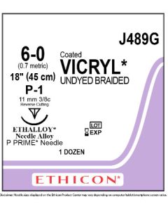 ETHICON Coated VICRYL® Suture 6-0 P-1