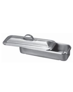 Stainless Steel Catheter Instrument Tray With Strap Handle Cover (7 7/8 in x 3 1/8 in x 1 3/8 in)