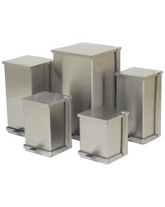 Step-On Garbage Can, 16QT, Stainless Steel
