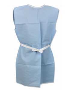 TIDI® Full Patient Gown Blue 2XL 36in x 44in