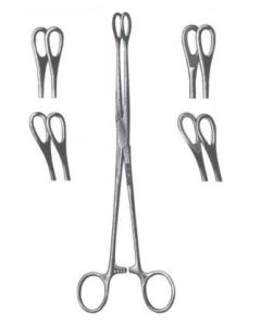 MAGNA® Foerster Sponge Holding Forceps Curved Smooth 9 1/2 in