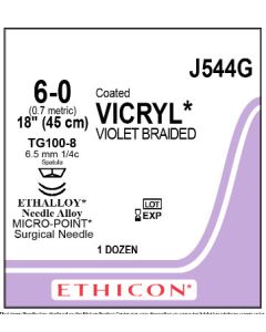 ETHICON Coated VICRYL® Suture 6-0 TG100-8, TG100-8