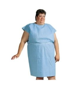 TIDI® Full Patient Gowns Blue 3XL 40in x 44in