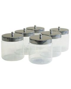 Grafco Unlabeled Flint Glass Dressing Jars With Covers