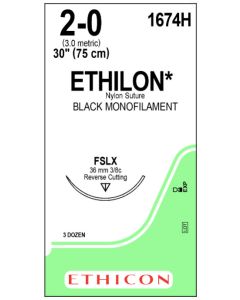 ETHICON ETHILON® Nylon Suture 2-0 FSLX
