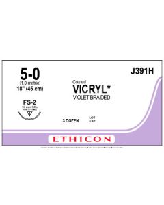 ETHICON Coated VICRYL® 5/0 FS-2 Suture