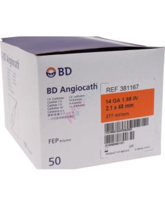 BD Angiocath™ Peripheral Venous Catheter 14G x 1.88 in (2.1 mm x 48 mm)