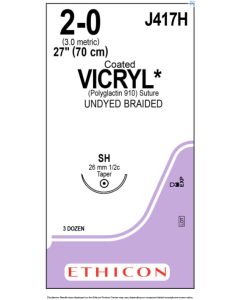 ETHICON Coated VICRYL® Suture 2-0 SH