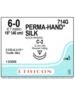 ETHICON PERMAHAND® Silk Suture 6-0 C-2, C-2