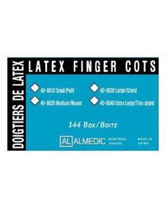 Finger Cots Latex, Powdered, X Large