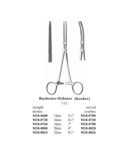 MAGNA® Rochester-Ochsner Forceps 1x2 Teeth Straight 7 in