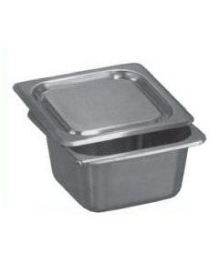 Stainless Steel Instrument Tray With Recessed Cover (6 1/8 in x 6 1/8 in x 3 in)