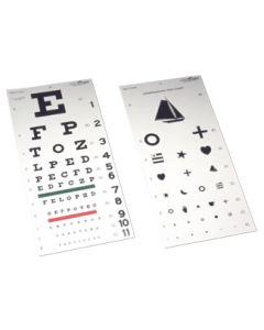 Snellen Eye Chart (with Kindergarden Test on Reverse) 20 ft