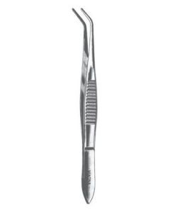 MAGNA® Dressing Forceps Angled Serrated Tip 4 1/2 in