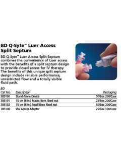 BD Q-Syte™ Luer Access Split-Septum Stand Alone Device