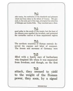 Grafco Jaeger Reading Eye Chart