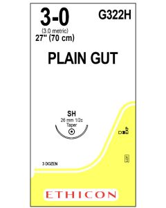 ETHICON Plain Surgical Gut Suture 3-0 SH
