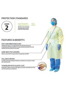 PRIMED® Isolation Gown Yellow X-Large