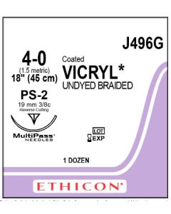 ETHICON Coated VICRYL® Suture 4-0 PS-2