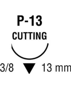 Monosof™ Dermalon™ Non-absorbable Uncoated Suture with Needle, 5/0, P-13