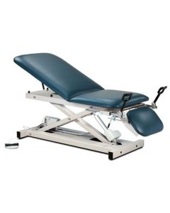 Open Base Power Table with Adjustable Backrest, Footrest and Stirrups