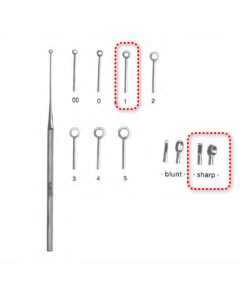 ALMEDIC® Buck Ear Curette Sharp Size 1