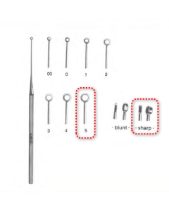 ALMEDIC® Buck Ear Curette Sharp Size 5