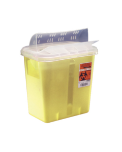 Covidien Sharps Collector with Horizontal Drop Lid, 2 Gal