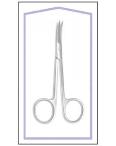 Disposable Iris Scissor Curved 4 1/2 in" (Sterile)
