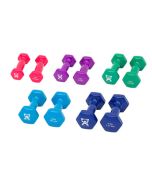 CanDo Vinyl Dumbbell 10 Piece Set (2 Each: 1, 2, 3, 4, 5 lb)