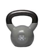 CanDo vinyl-coated kettlebell Silver 25 lb