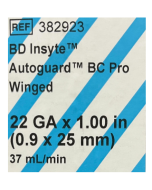 BD Insyte™ Autoguard™ BC Pro IV Catheter, Winged 22G x 1 in