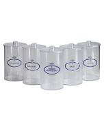 Plastic Jar Labeled Clear 6.5in